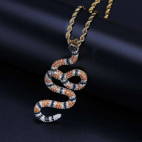 Snake 14k Gold Pendant Necklace