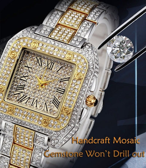 Square Bling Bezel Watch