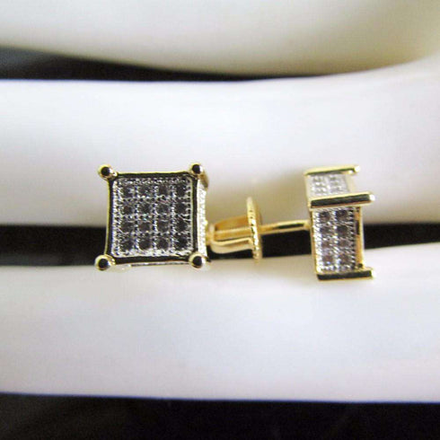 Square Bling Gold/Silver/Rosegold Stud Earrings