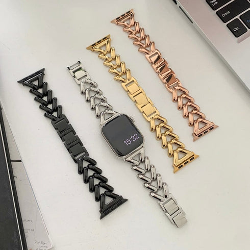 Stainless Steel Chunky Cuban Apple Watch Band