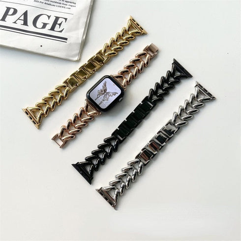 Stainless Steel Chunky Cuban Apple Watch Band