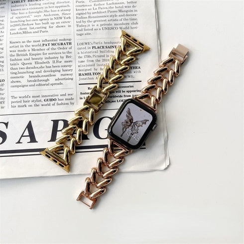 Stainless Steel Chunky Cuban Apple Watch Band