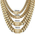 Stainless Steel Gold Miami Cuban Chain - Big & Heavy