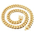 Stainless Steel Gold Miami Cuban Chain - Big & Heavy