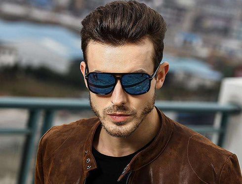 Stuntin' Black Square Frame Oversized Sunglasses