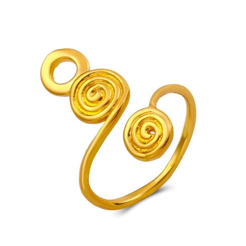 Spiral Retro Adjustable Toe Ring