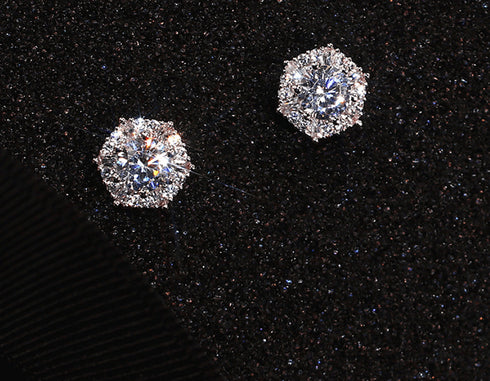 VVS Jewelry Classic Silver Stud Earrings