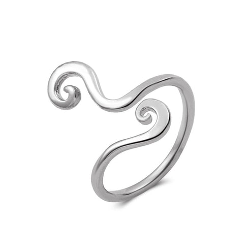 Spiral Retro Adjustable Toe Ring