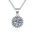 Sunflower 5CT Moissanite Sterling Silver Necklace