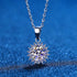 Sunflower 5CT Moissanite Sterling Silver Necklace
