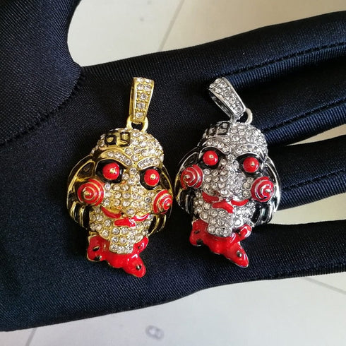 Tekashi 69 Gold Jigsaw Cuban Pendant Chain