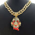 Tekashi 69 Gold Jigsaw Cuban Pendant Chain