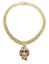Tekashi 69 Gold Jigsaw Cuban Pendant Chain
