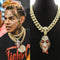 Tekashi 69 Gold Jigsaw Cuban Pendant Chain