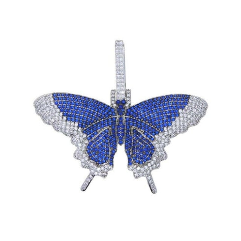 Fully Iced Butterfly Pendant Tennis Chain
