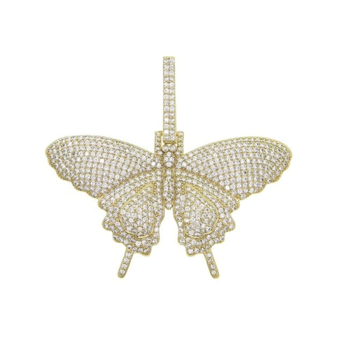 Fully Iced Butterfly Pendant Tennis Chain