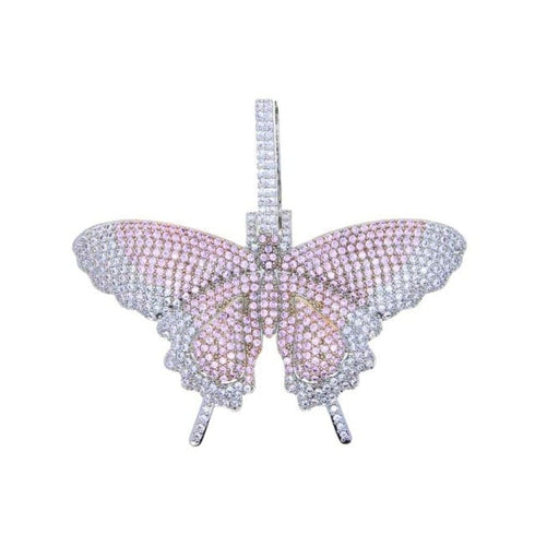 Fully Iced Butterfly Pendant Tennis Chain