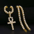Tennis Chain + Ankh Pendant Set