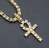 Tennis Chain + Ankh Pendant Set