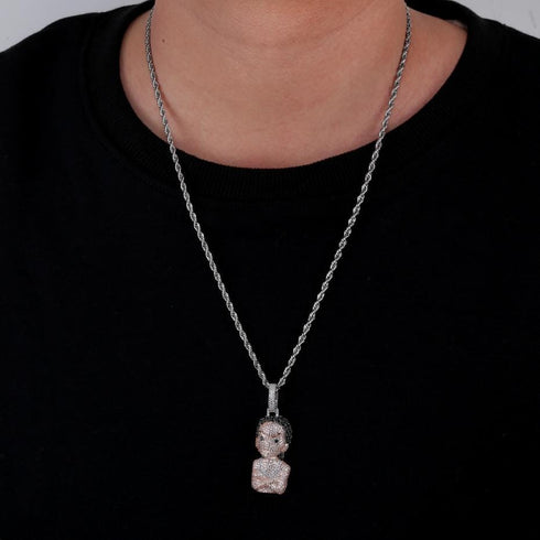 The Boondocks Micro Pave Pendant Necklace
