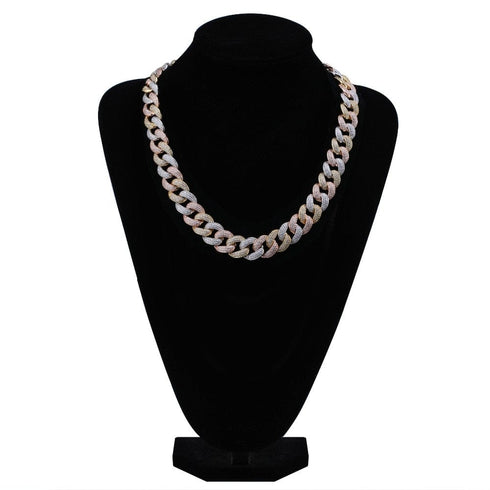 The Plug Tri-color 18mm Miami Cuban Link