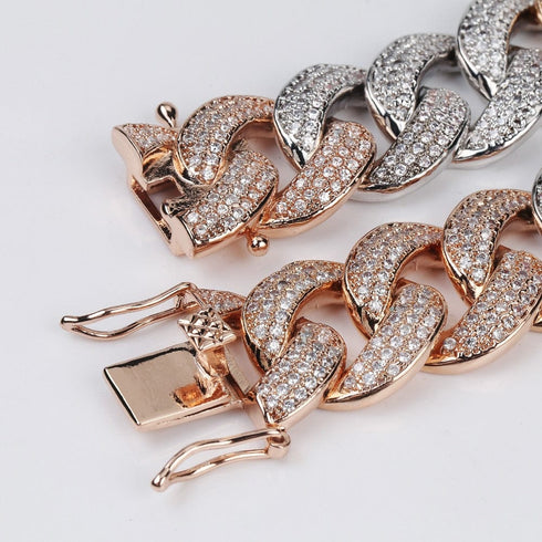 The Plug Tri-color 18mm Miami Cuban Link