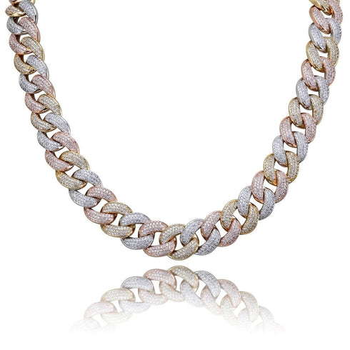 The Plug Tri-color 18mm Miami Cuban Link