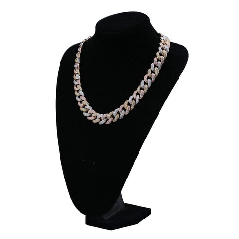The Plug Tri-color 18mm Miami Cuban Link