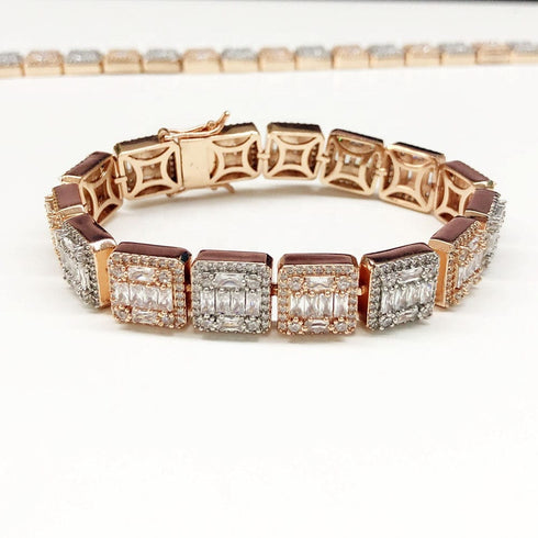 Thicc 12mm 2 tone Baguette Tennis Chain