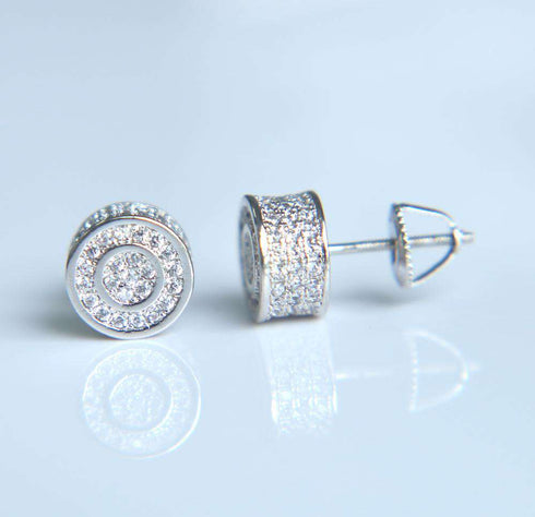 Thicc Circle Bling Gold/Silver Stud Earrings