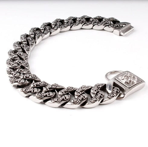Thicc Skull Face Cuban Link Dog Collar