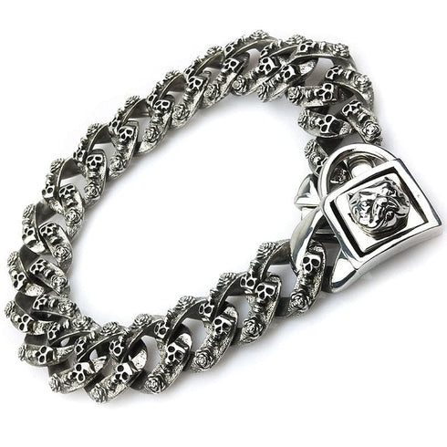 Thicc Skull Face Cuban Link Dog Collar