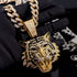 Bling Tiger Pendant Cuban Chain Necklace