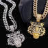 Bling Tiger Pendant Cuban Chain Necklace