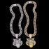 Bling Tiger Pendant Cuban Chain Necklace