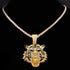 Bling Tiger Pendant Cuban Chain Necklace