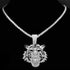 Bling Tiger Pendant Cuban Chain Necklace