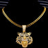 Bling Tiger Pendant Cuban Chain Necklace