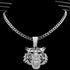 Bling Tiger Pendant Cuban Chain Necklace