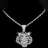 Bling Tiger Pendant Cuban Chain Necklace
