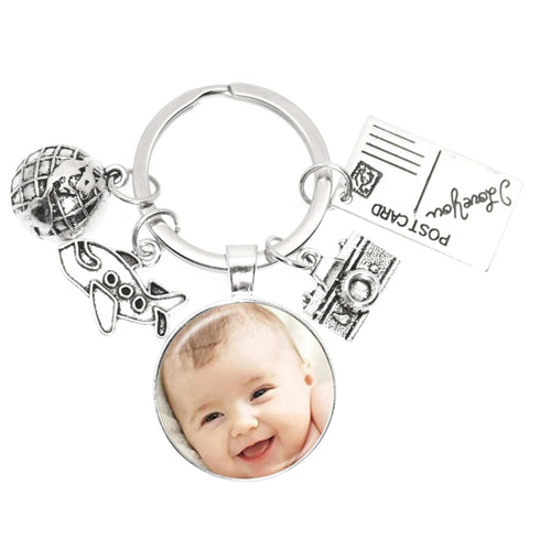 Custom Photo Baby Keychain with Charms