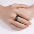 Tungsten Carbide Black Rainbow 8MM Style Band Ring