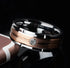 Tungsten Carbide Ring 8MM Rose Gold and Silver Wedding Band