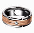 Tungsten Carbide Ring 8MM Rose Gold and Silver Wedding Band