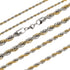 Two Tone 4mm or 6mm Premium Rope Chain