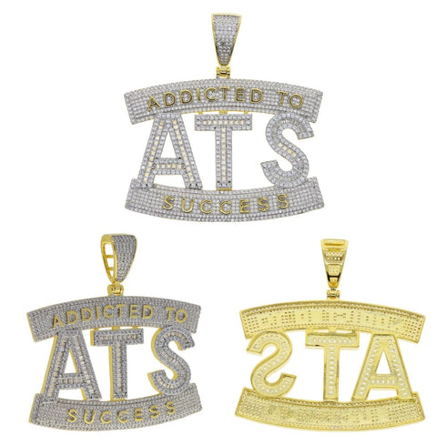 Two-tone Addicted to Success "ATS" Baguette Pendant Chain