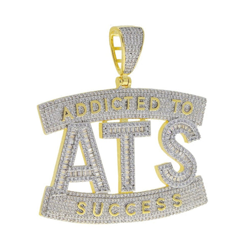 Two-tone Addicted to Success "ATS" Baguette Pendant Chain