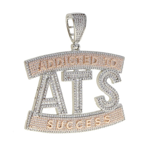 Two-tone Addicted to Success "ATS" Baguette Pendant Chain
