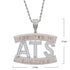 Two-tone Addicted to Success "ATS" Baguette Pendant Chain