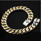 Two-Tone Cuban Link Dog Collar